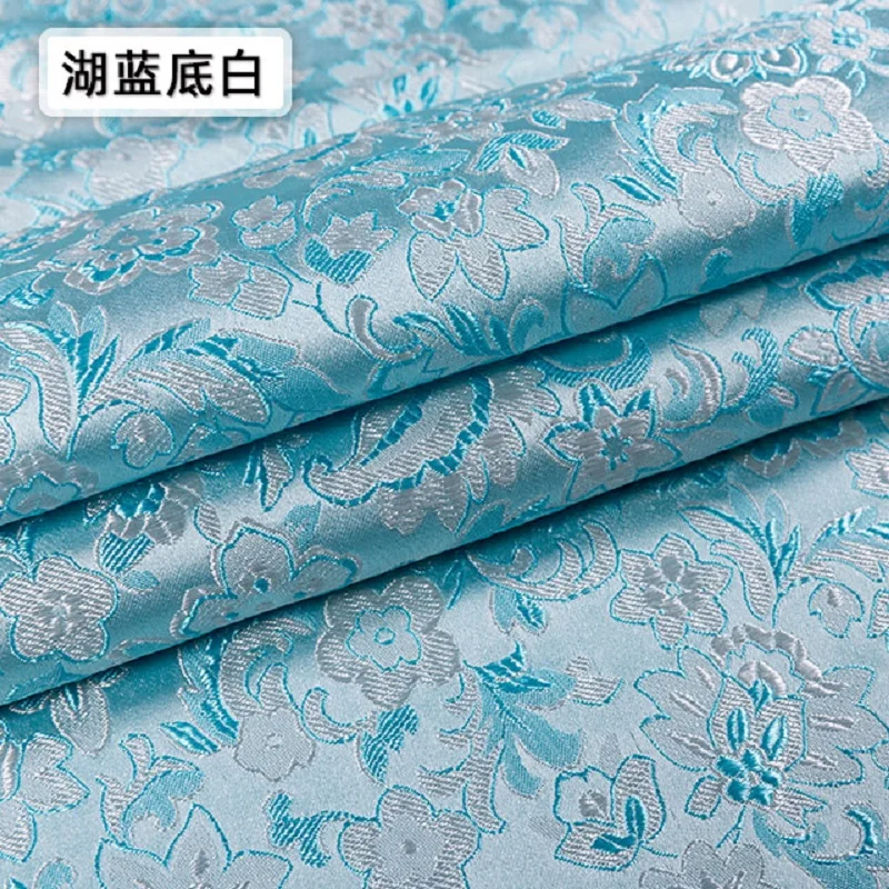 Satin Jacquard Pattern Fabrics Imitation silk Brocade Sewing Cheongsam Kimono Dress Patchwork Designer Material