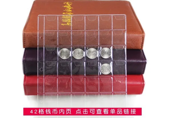 CA11 coin album coin collection book  loose-leaf  can hold 42 coins/pcs 10pcs/lot