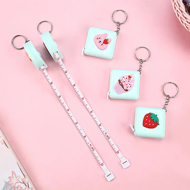 1.5M/60\'\' Cartoon Mini Tape Measure Cartoon Measuring Waist Bust Leather Tape Measure Clothes Measuring Tape Telescopic Ruler