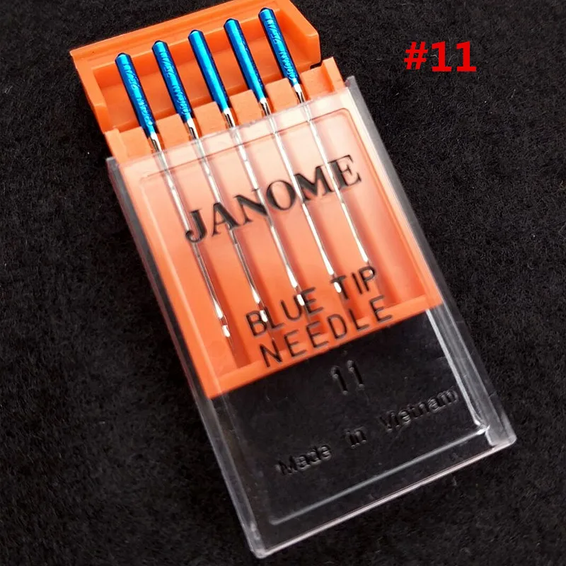 3PCS Sewing Machine Blue Tip Needle Size 11 Purple Tip Needles  Size14 Red Tip Needles Size 14 for Janome MC200E MC5000 YJ284