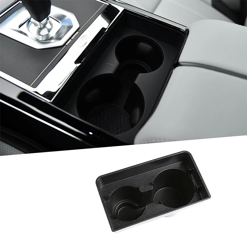 1 Pcs Black Cup Holder Widened Storage Box For Range Rover Evoque 2019 2020 Accessories