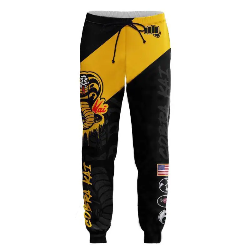 The Karate Kids 3D hoodies Pants set Zipper Sweatshrit Men women Cobra Kai Hooded Pullover Pants Cosplay Costume jacket hoody