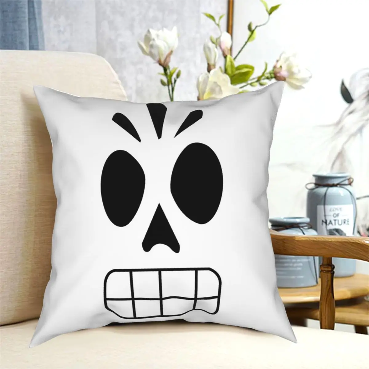 Manny Calavera Square Pillowcase Pattern Decorative for Car Cushion Cover 18