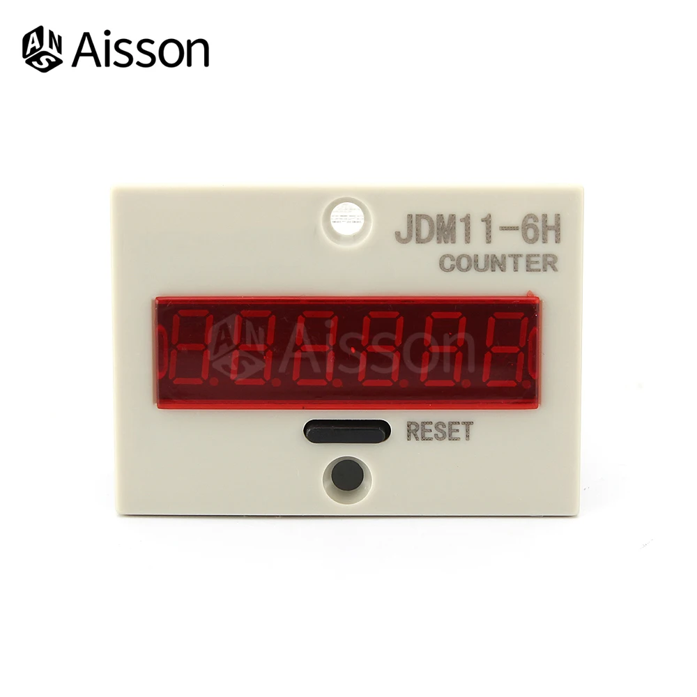 JDM11-6H 6 Digit Electronic Digital Counter Display AC380V 220V DC36V 24V 12V Industry Punch Count