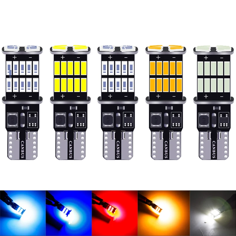 RXZ 1pcs t10 w5w canbus car interior light 194 501 led 26 4014 SMD Instrument Lights bulb lamp dome light no error 12V 6000K