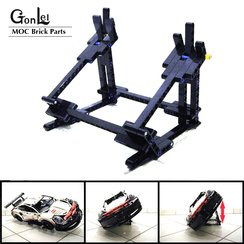 NEW High-Tech MOC Adjustable Side Vertical Stand Parts Kit for 42096 RSR Building Blocks Bricks Model Display Stand DIY Toys