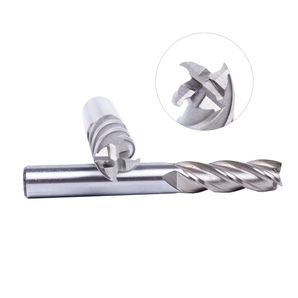 Mata Bor Logam Pemotong Penggilingan Set HSS Pemotong Batang Lurus 4 Pisau 1.5-12Mm Bor untuk Kayu, Logam, Mesin Bor