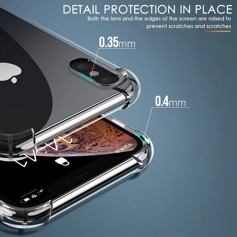 Luxury Shockproof Silicone Phone Case For iPhone 7 8 6 6S Plus SE 11 12 13 Pro XS Max XR Case Transparent Shockproof Back Cover