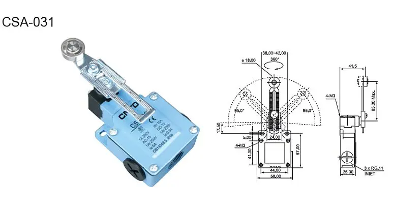 CNTD Limit switch Micro switch CSA-001 CSA-003 CSA-012 CSA-031 CSA-021 CSA-061 CSA-071 Waterproof Motion Sensor CSA-081 CSA-041