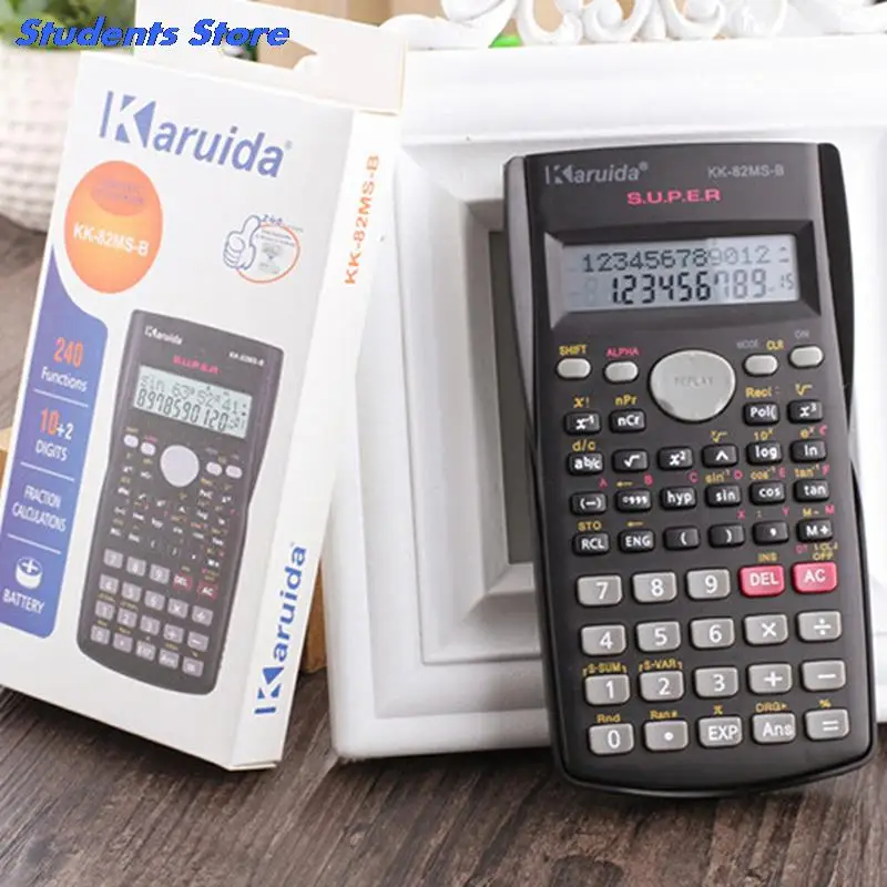 Rekenmachine Handheld Multifunctionele 2-Line Display Digitale Lcd Scientific Calculator Voor Kantoor School Briefpapier