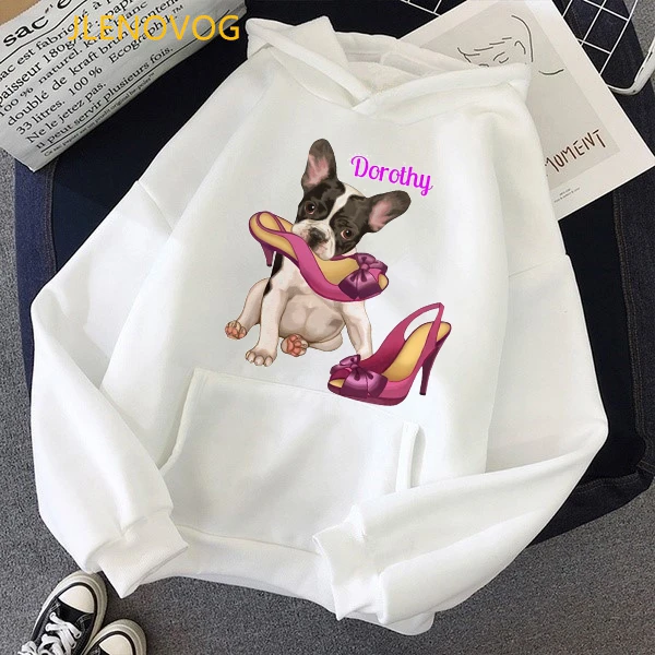 Pug puppy love high heels shoes animal print hoodies women funny sweatshirt women dog lover sudadera mujer tumblr clothes AliExpress