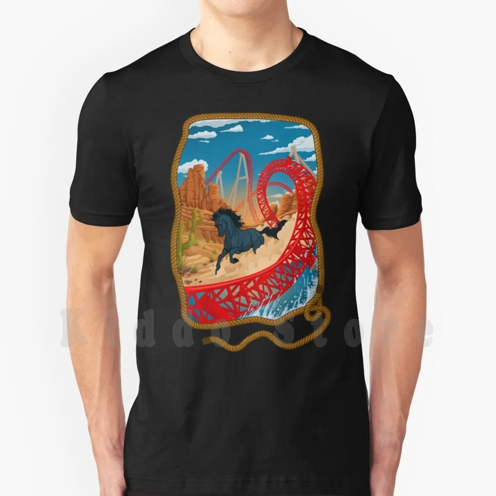 The Wild One Maverick Roller Coaster Cedar Point Theme Park T Shirt Print For Men Cotton New Cool Tee Maverick Cedar Point