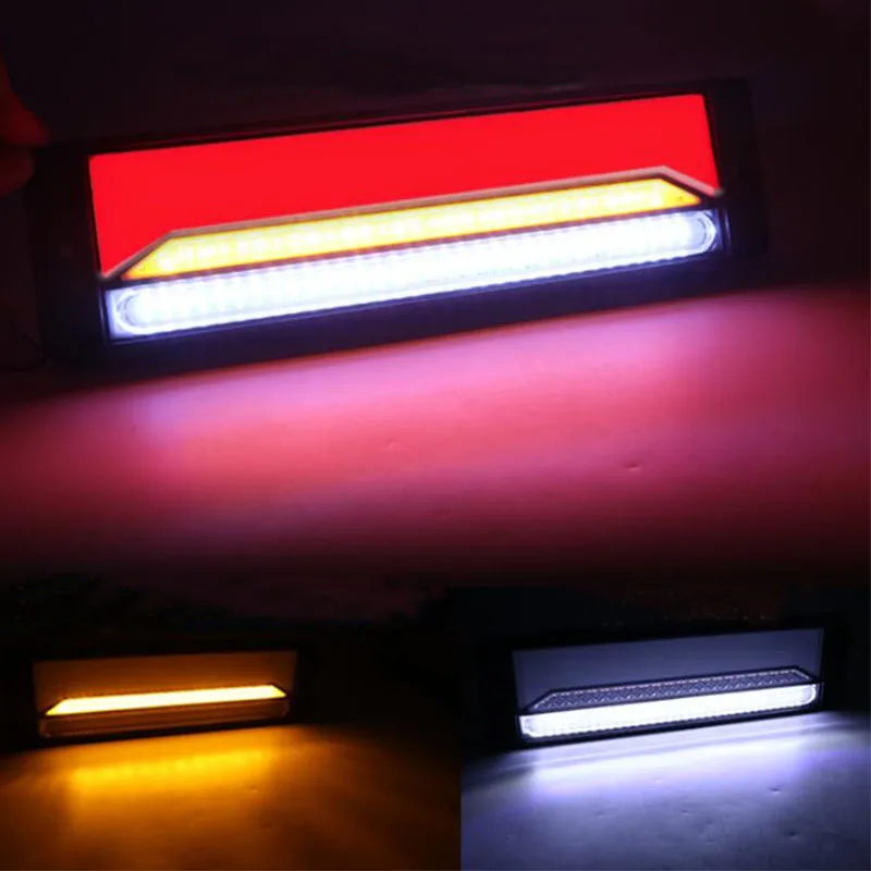 

For Heavy Cargo Truck LED Lorry Light Trailer Brake Light Neon Halo Tail Brake Stop Turn Signal 12V/24V Rear Turn Van lamp