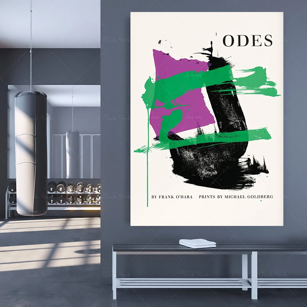 des Vintage Exhibition Poster 1960 / Japanese Poster / After Joan Miro Wall Art / Geometric
