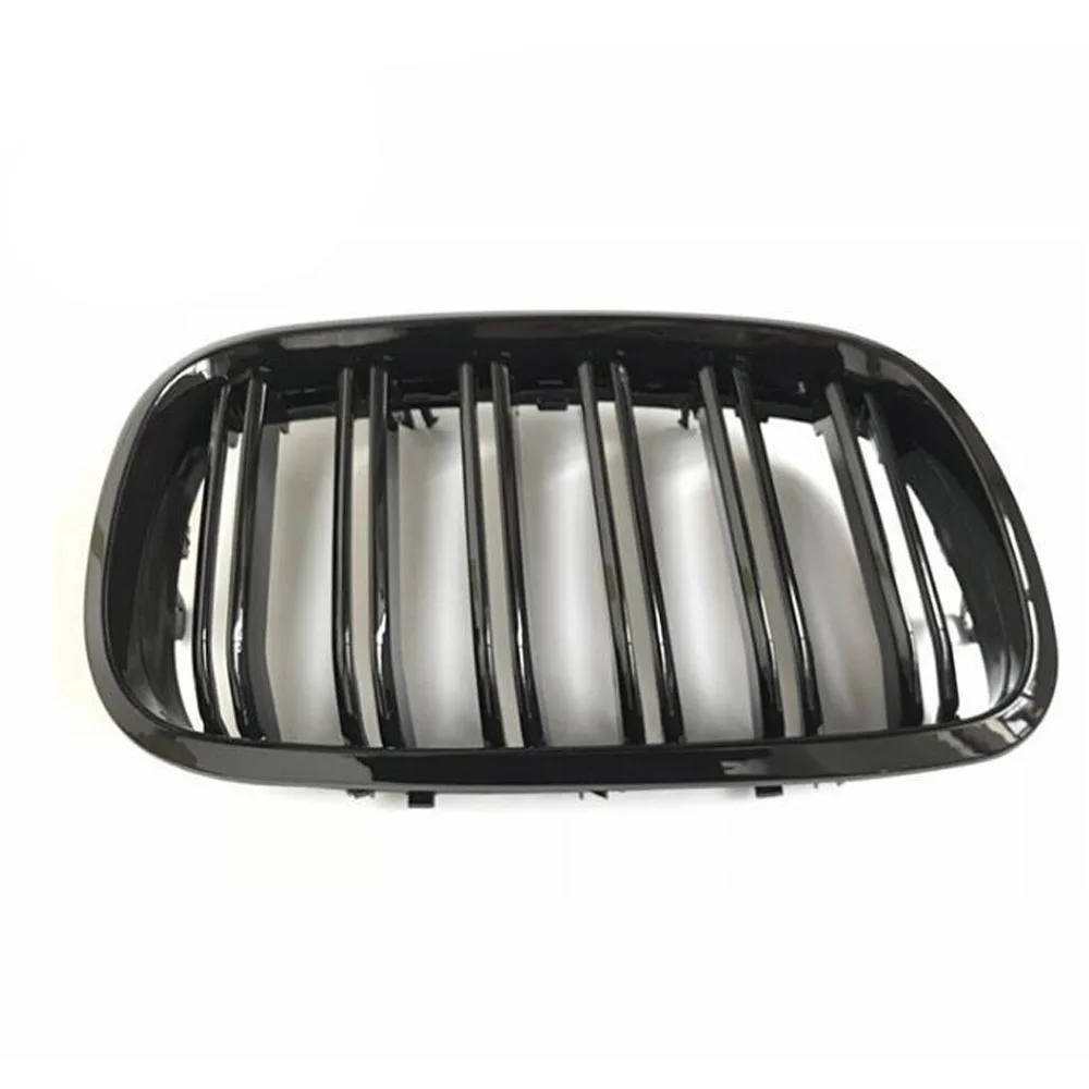 Gloss Black Double Slat Kidney Grille Front Grill For BMW X5 X6 E70 E71 xDrive30i xDrive35d xDrive50i xDrive35i Car Styling