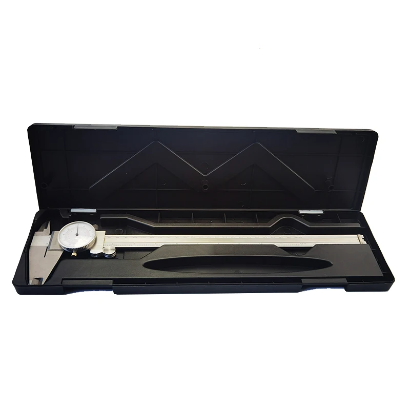 Imagem -05 - Stainless Steel Vernier Caliper Padrão Dual Hand Reading Scale Precisão Indústria Dial Caliper Métrica 12 8