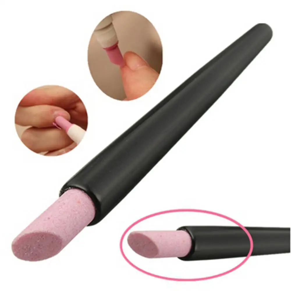 

50% Hot Sale Nail Art Quartz Scrub Stone Cuticle Remover Stick Pen Pusher Polish Manicure Tool