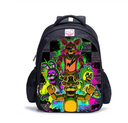 16 Inch Cartoon Five Night At Freddy Backpack Kids FNAF Bonnie Fazbear School Bags for Teenager Boys Bagpacks Children Bookbag