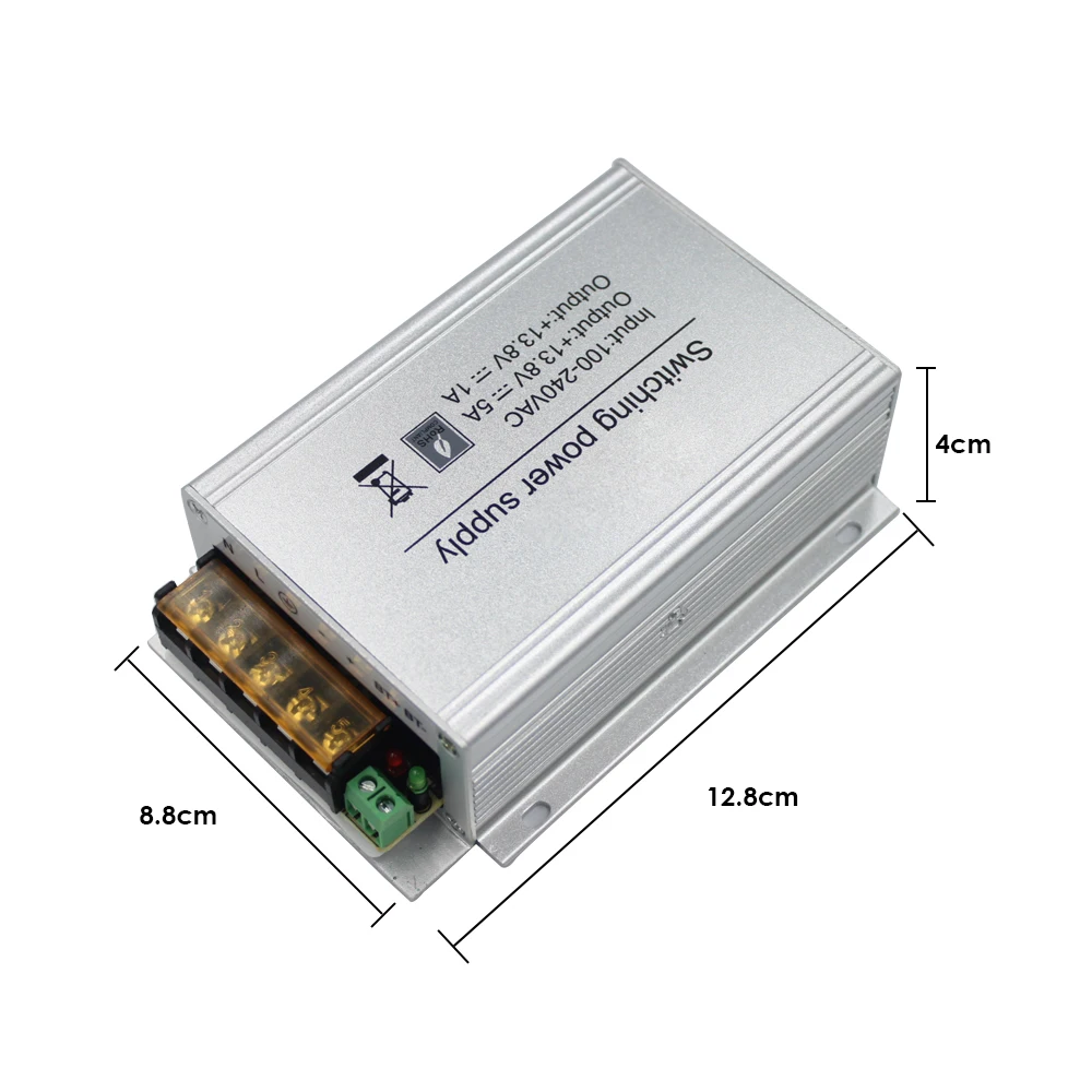 Imagem -06 - Mini Adaptador de Fonte de Alimentação Adaptador de Liga de Alumínio de 12v 5a ac 100240v com Controle de Acesso