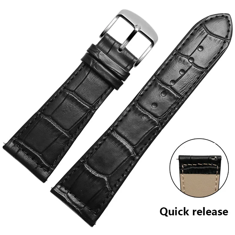 TOP leather watchbnd for Franck Muller men women Diamond watch straps 22mm 26mm FM black brown quick release bracelet