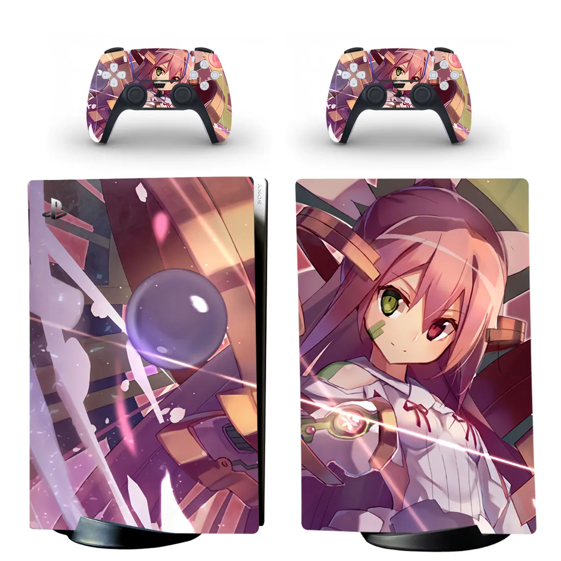 Yuuki Yuuna wa Yuusha de Aru PS5 pegatina Digital de piel para consola Playstation 5 y 2 controladores calcomanía de vinilo pieles