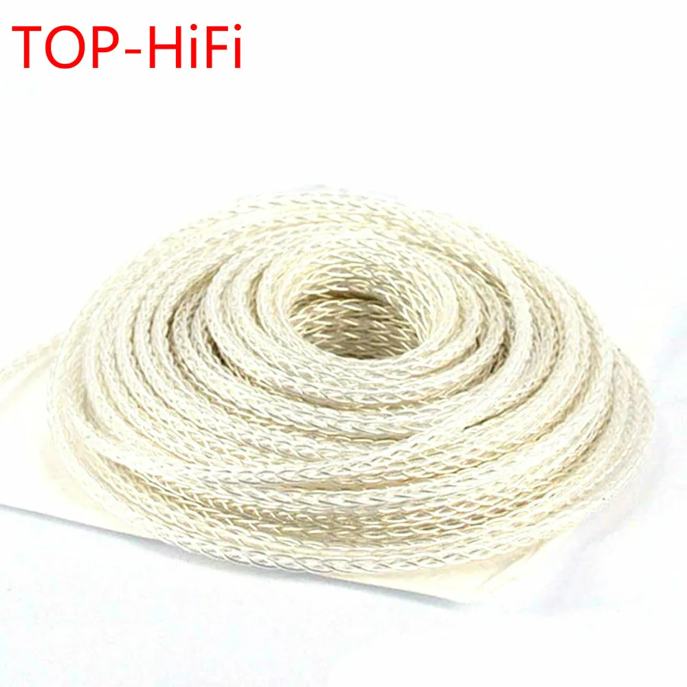 

TOP-HiFi Free shipping 8 Cores 7N OCC Silver Plated Wire Cable for DIY Audio Headphone Earphone Headset upgrade Cable