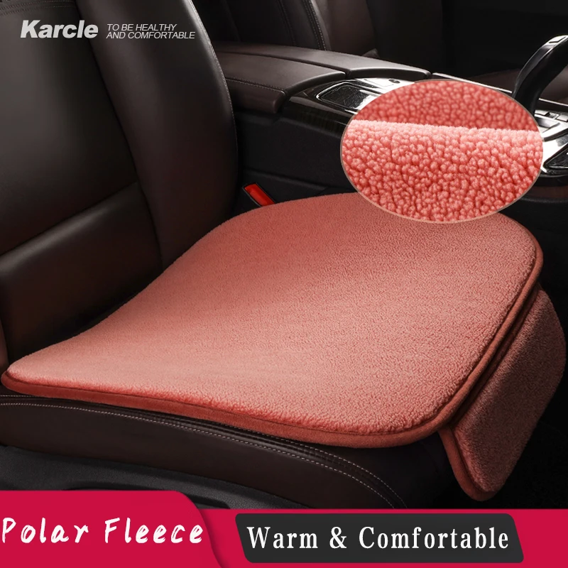 Karcle Polar Fleece Car Seat Cover Set anteriore posteriore Auto Seat Cushion Seat Protector Mat Pad accessori per automobili