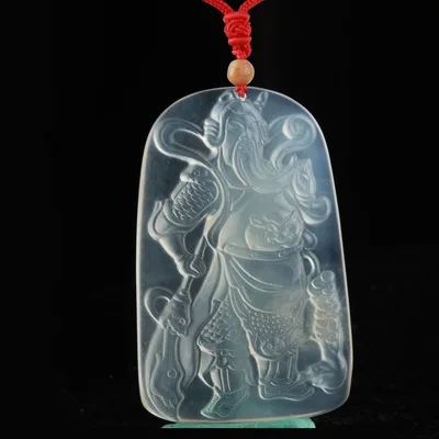 

Zheru Jewelry Natural A Grade Agate Chalcedony Guan Gong Patron Saint Pendant Jewelry Best Gift