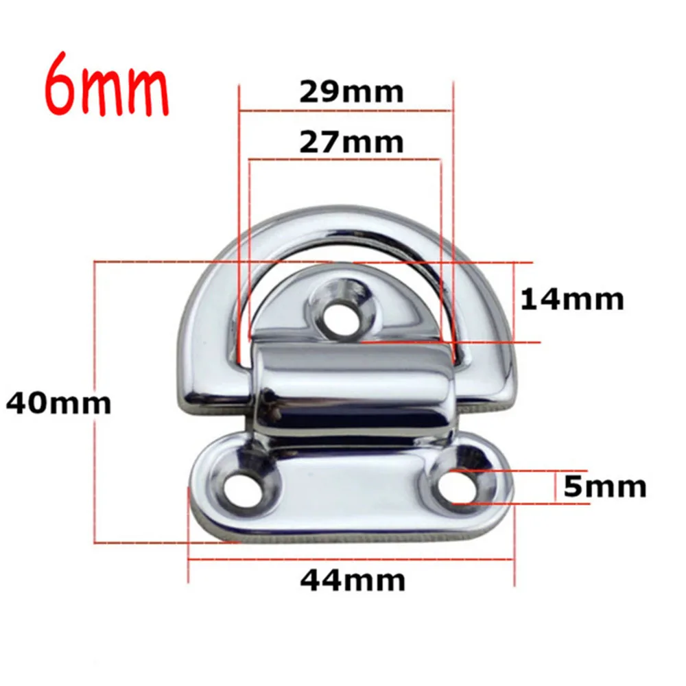 4 SZTUK 316 Składana podkładka do mocowania oczu ze stali nierdzewnej do jachtu Motorboat Truck Mirror Polish Marine Custom — zdjęcie 6