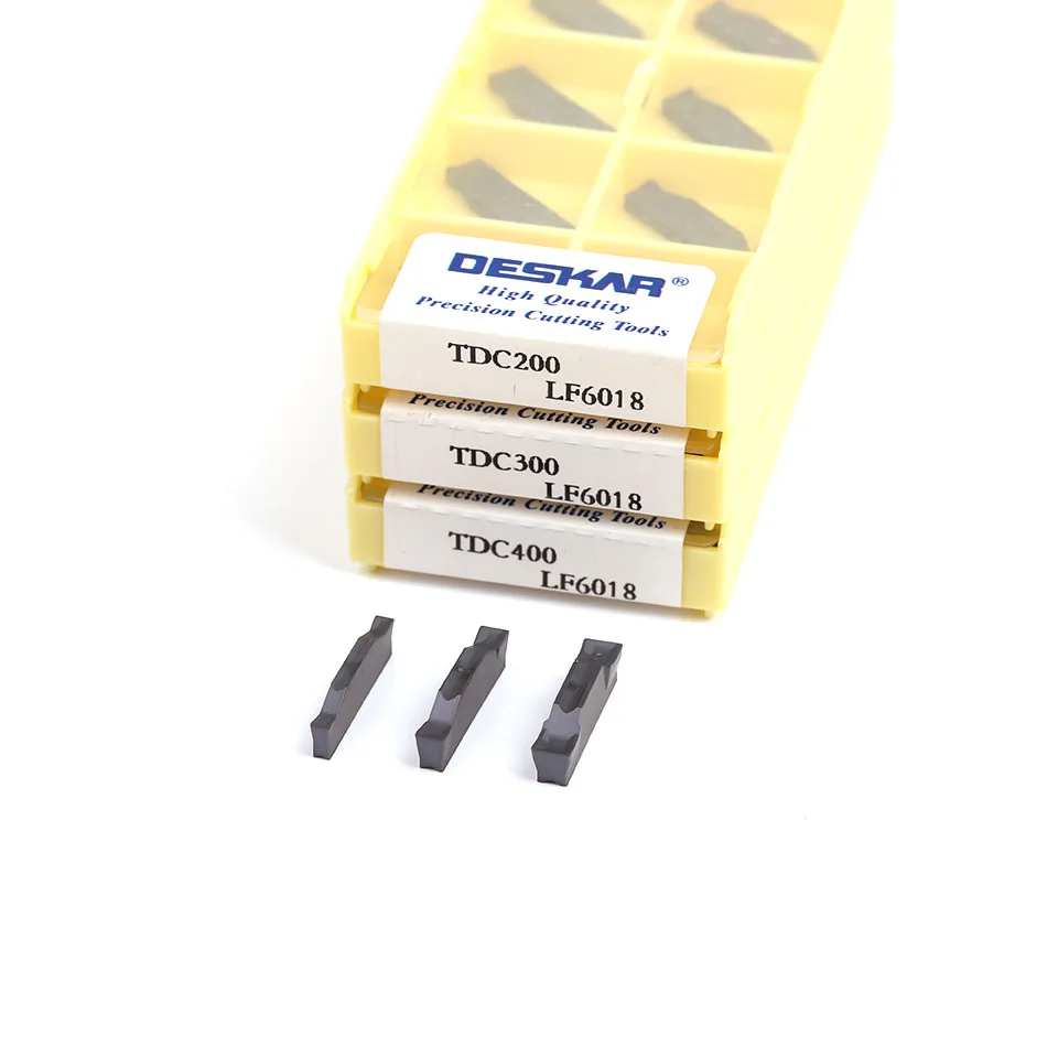 Imagem -04 - Deskar Inserção de Carboneto 100 Tdc200 Tdc300 Tdc400 Lf6018 2.0 mm 3.0 mm 4.0 mm Inserção Entalhe para Torno de Metal Cnc Cortador