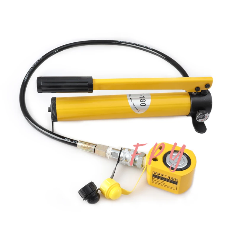 Thin Type Hydraulic Cylinder FPY-101 Hydraulic Lifting Jack with CP-180 Hydraulic Manual Pump