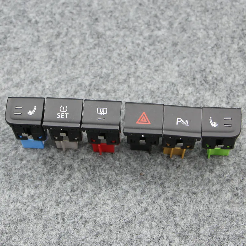 Apply to Polo 2014-2018 Tire pressure monitoring switch set Ops radar switch Off anti sideslip Seat heating switch 6RD 927 121