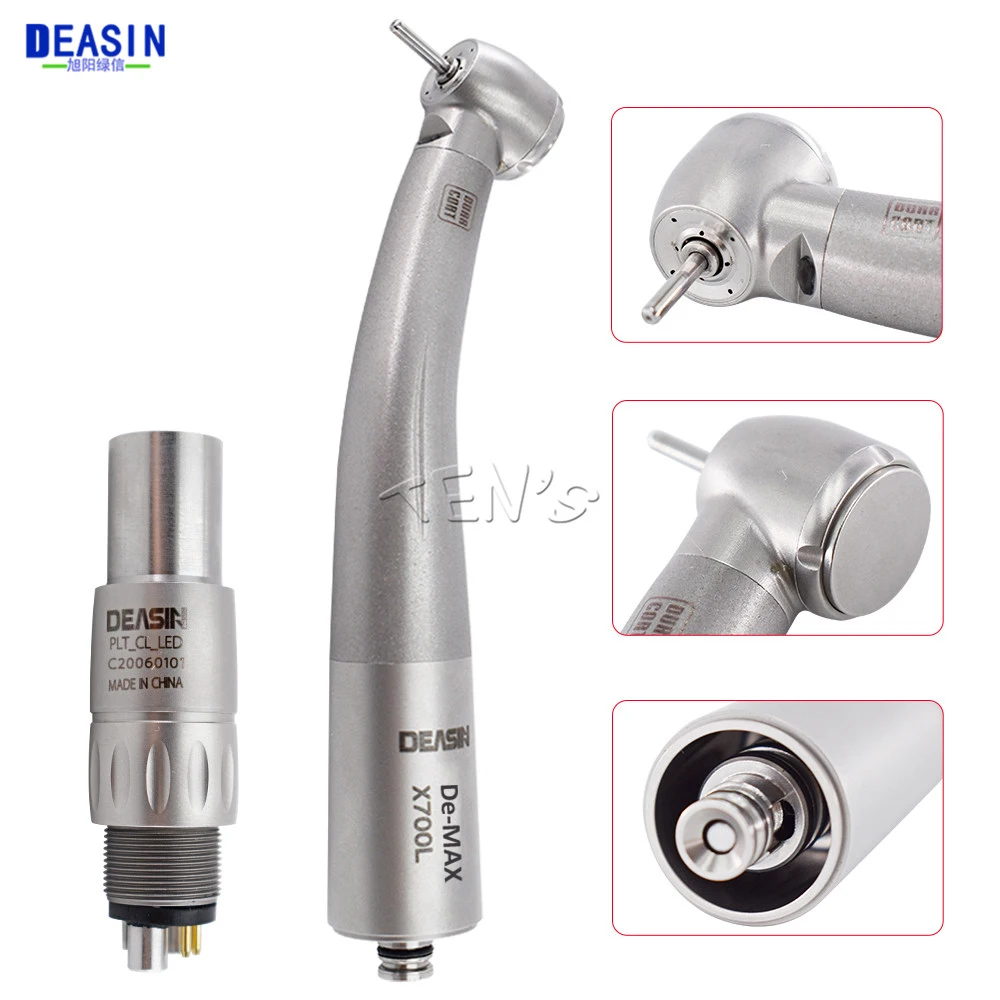 

Deasin Dental Unit Air Rotor Inner Water Spray Torque Head Dentist Handpiece High Speed Cartridge Optic Fiber Handpiece X700L