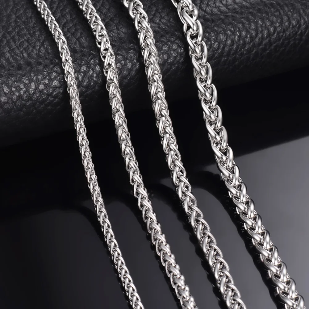 

1Pice Width 2.5-6mm Keel Link Chain Necklace for Men Women Stainless Steel Chain Necklace 16-40 inches Dropshipping