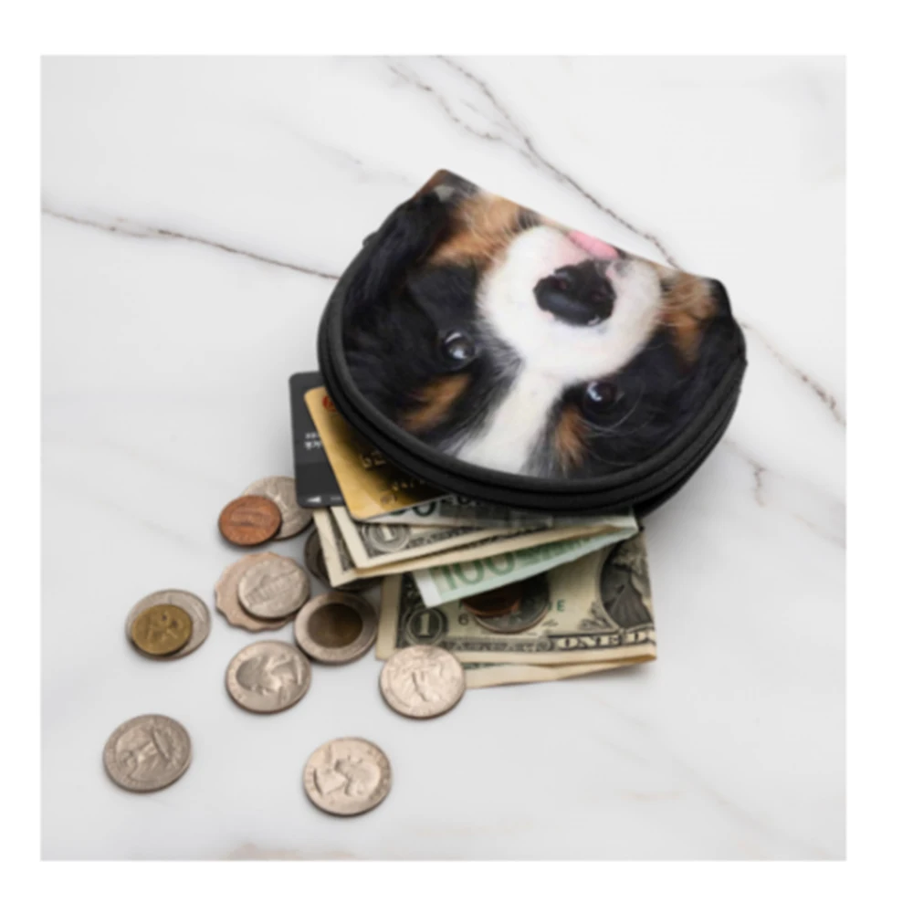 Bernese Mountain Dog Print Women Messenger Bag 2 pcs/set Mini Puppy Coin Purse Female Handbag Shoulder Diagonal Cross Body Bag