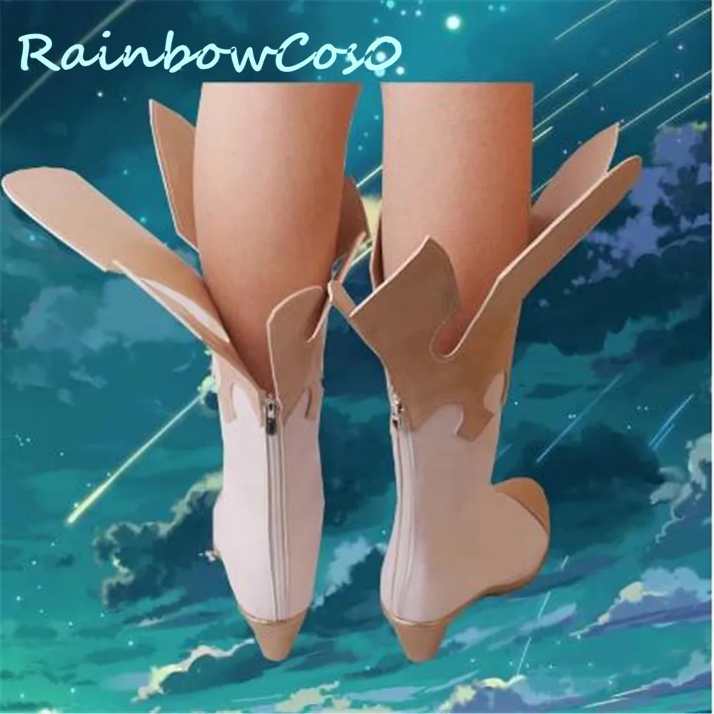 Genshin Impact Paimon botas Cosplay zapatos juego Anime carnaval fiesta Halloween RainbowCos0 W1283