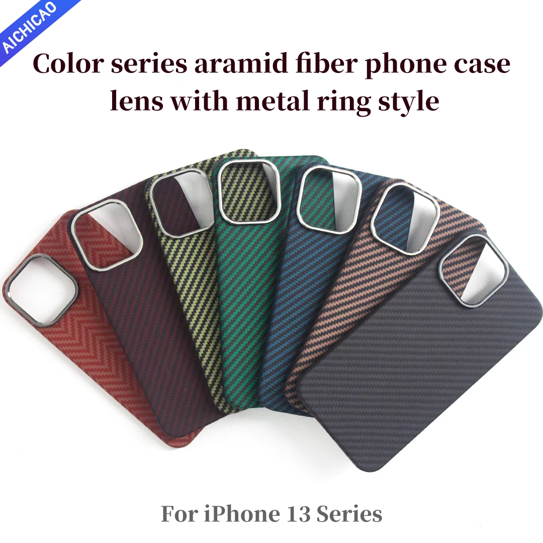 ACC-Case Real Carbon case For  iPhone 14 13 12 Pro Max Ultra-thin Anti-fall Color carbon Fiber  of iPhone 15 14 Cover  Anti-drop