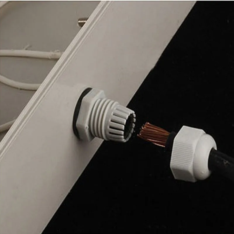 Cable impermeable glándula IP68 entrada de cables 10 Uds. PG7 para 3-6,5mm PG9 PG11 PG13.5 PG16 PG19 PG21 conector de Cable de plástico de nailon
