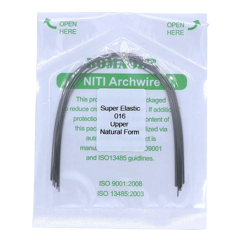 Dental Orthodontic Arches Niti Wire Super Elastic Natural Form Round Orthodontic Arc Dentistry Wire 1 Pack Dentist Materials