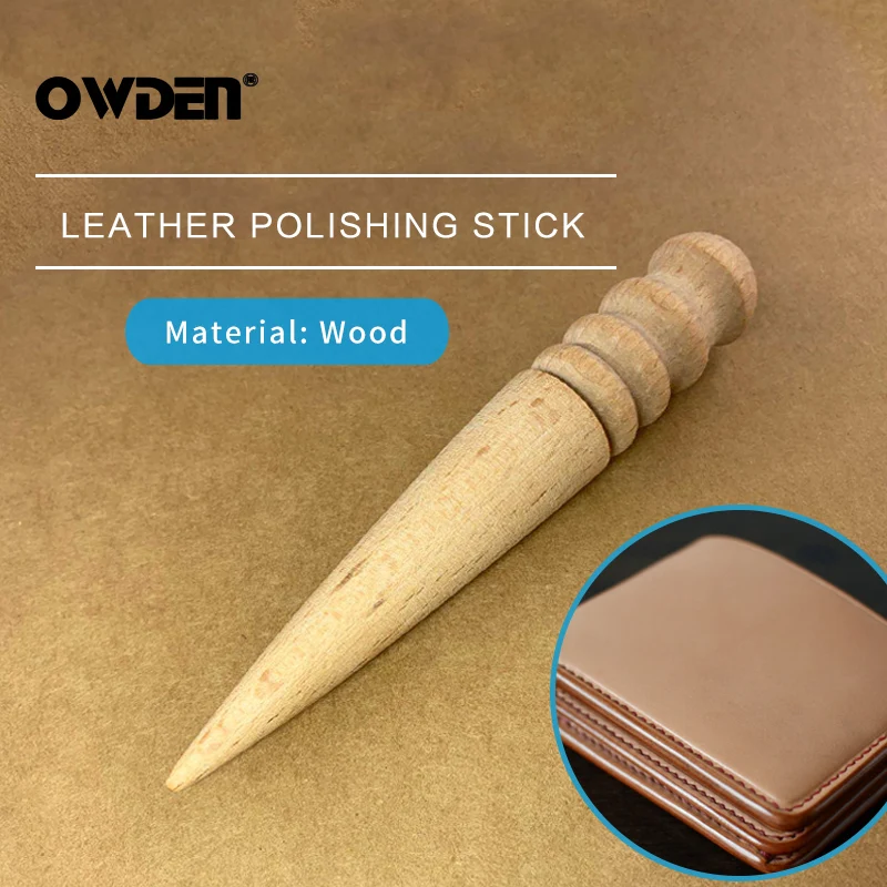 OWDEN Multi-Size Burnishing Rod Leather Craft Round Wood DIY Edges Slicker