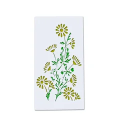 Plantilla de margaritas y flores para decoración de paredes, suministros reutilizables para pintura en relieve, DIY, 1 unidad