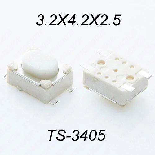 50PCS 3x4mm 3X6mm 4Pin Series Momentary Tact Switch SMT Kits Push Button Switch PCB Mounting Drop In