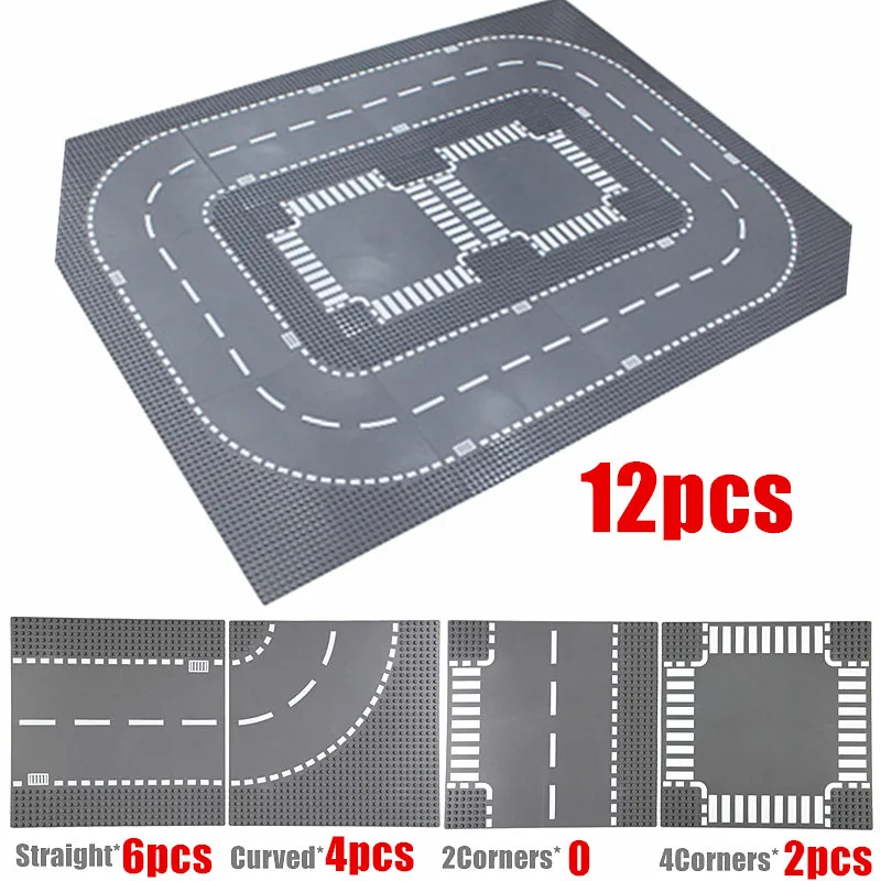 

Базовая пластина для дороги 32*32 точек, Классические строительные блоки, игрушки для строительства, блоки для городской улицы, совместимые с речной пластиной 32x32