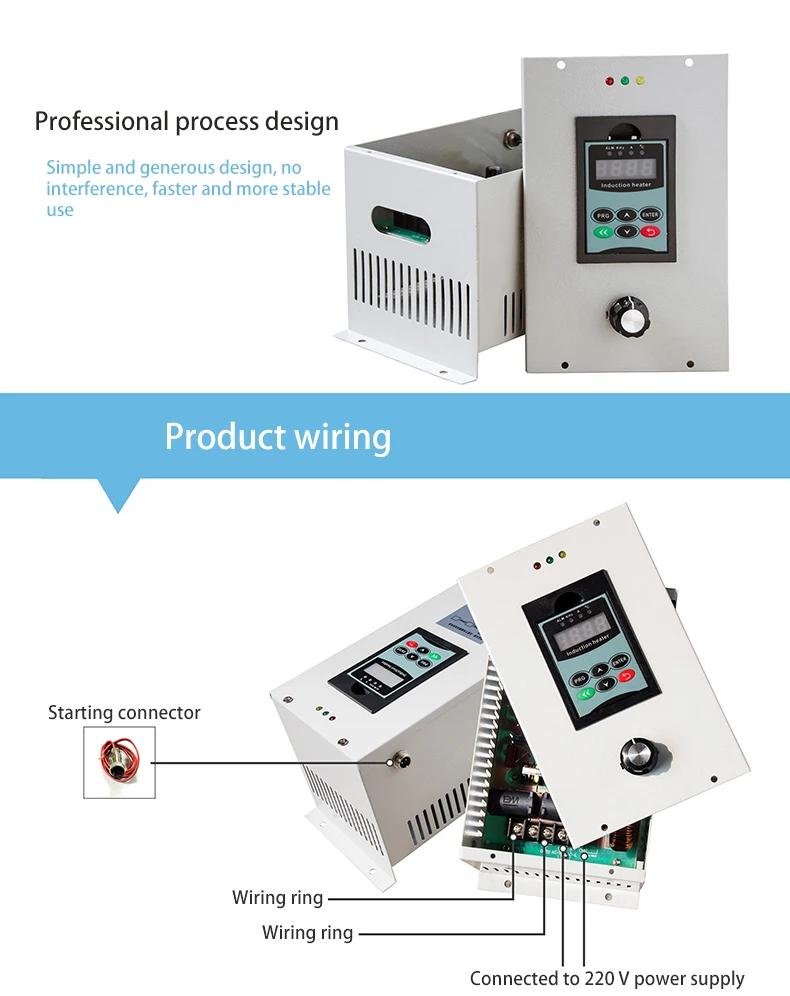 2,5 KW 220V Elektromagnetische Induktion Heizung für Kunststoff Extrusion Rohr Industrielle, Öl Heizung und Angepasst Wärme Anwendung