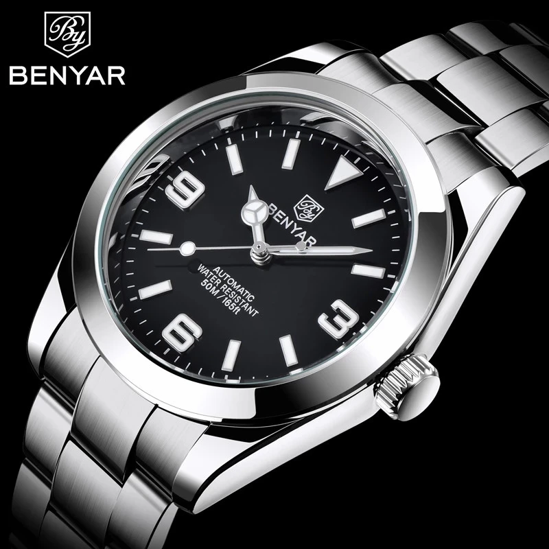 BENYAR Men\'s Mechanical Watches Top Brand Luxury Automatic Watch Men Sport Waterproof Stainless Steel Watch Clock reloj hombre