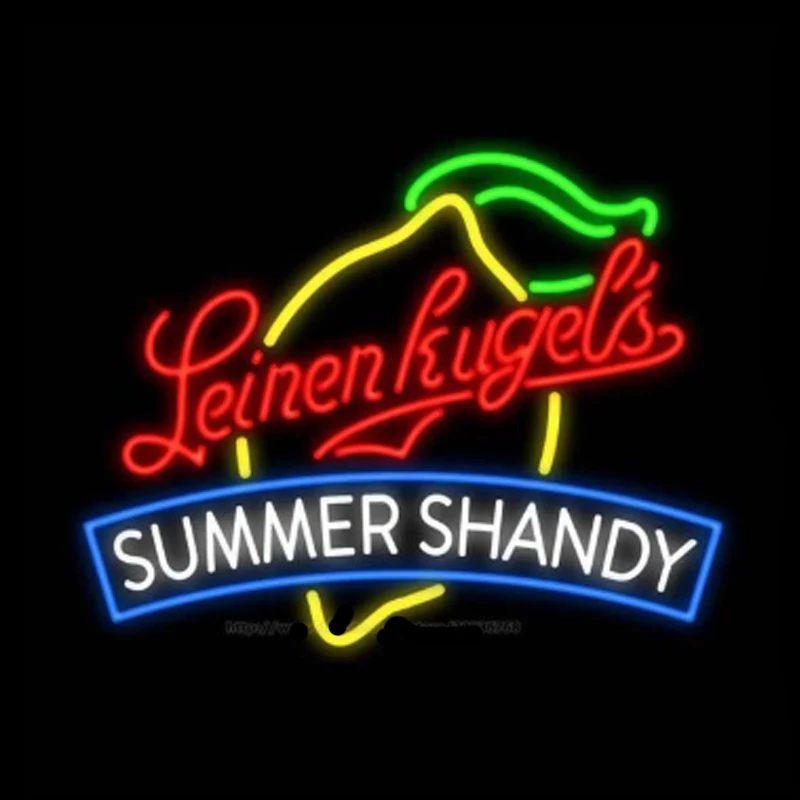 Leinenkugel's Summer Shandy Neon Sign Light Handmade Real Glass Tube Bar Store Restaurant Aesthetic Room Decor Display 31