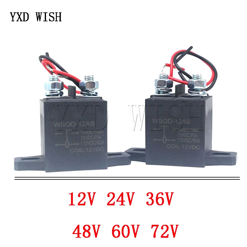 Automotive Relay 12V 24V 36V 48V 60V New Energy Electric Vehicle High Voltage Dc Car Relay Long Time Power 150A 110V Contactor