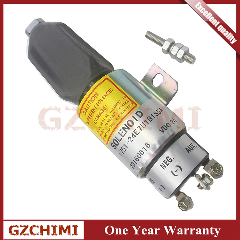 1751-2467UIBIS5A Diesel shut off solenoid 24V For Caterpillar S6K E200B