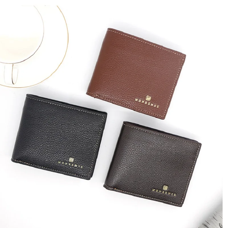 

MenBense New Men Wallet Short Large-capacity Wallets Designer Fashion Solid Color Business Coin Purse Money Purses Money Bag