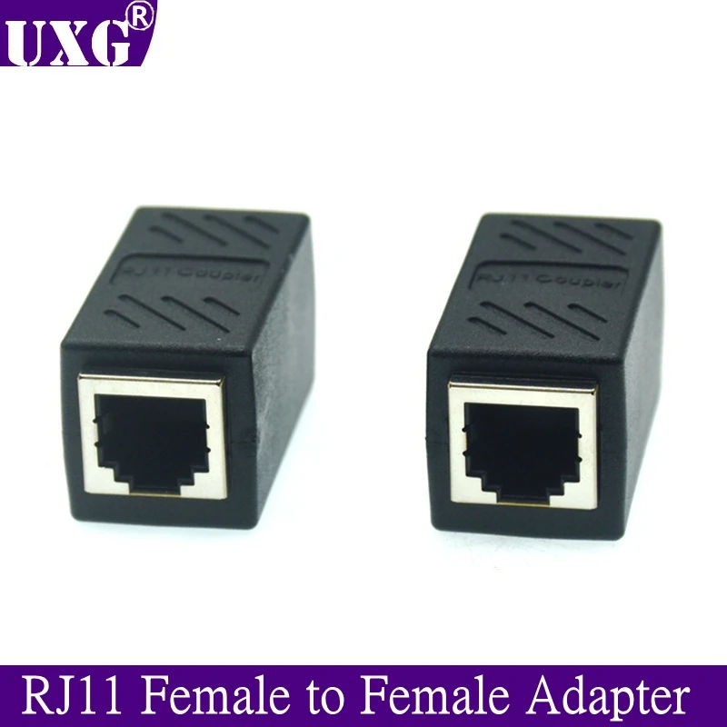 RJ11 6P6C 6P4C 6P2C Female To Female PCB Connection Telephone Extension Cable Coupter C LAN connector